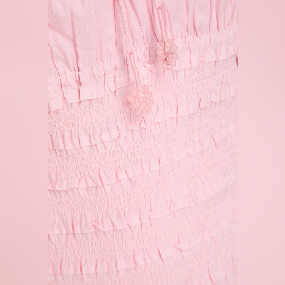 FARM RIO ruffled broderie anglaise cotton midi dress size small - Picture 5 of 14
